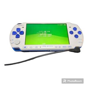 PSP-3000 WHITE & BLUE SONY PSP Console Japan Used limited edition
