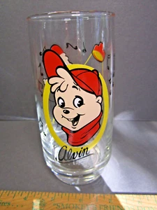 ALVIN The Chipmunks 1985 Bagdasarian Productions Drinking GLASS NEW Old Stock - Picture 1 of 6