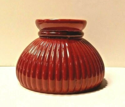 DE COLECCIÓN 6" ROJO ACANALADO ESTUDIANTE Repuesto VIDRIO Globo Costilla SOMBRA NUEVO 84093 Foto 1 de 3