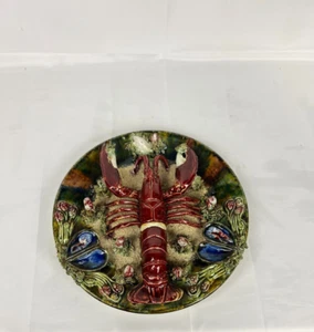 Vintage Palissy Majolika Hummer Teller 12,375" - Bild 1 von 7