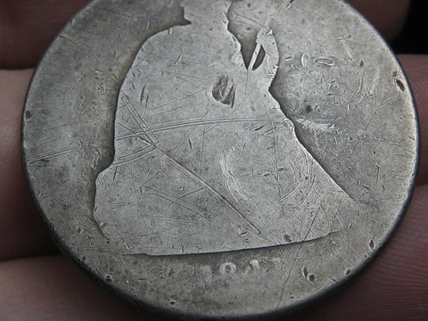 1841 Seated Liberty Silver Dollar- Philadelphia, Lowball, Pocket Piece? Cover