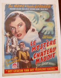 Mystery du Chateau Verflucht Bob Hope Paulette Goddard Original Filmplakat - Bild 1 von 2