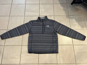 The North Face Jacket Men XL Gray Aztec Gordon Lyons Half Zip Pullover - Picture 1 of 9
