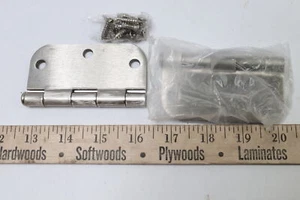 (2-Pk) Corner Door Hinge Satin Nickel 3-1-2" CRH35US15 - Picture 1 of 1