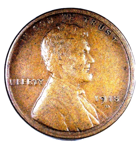 1918-D  Lincoln Wheat Penny....   Nice Detailed Coin....   7-19-11 Cover