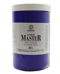 ACRILIC MASTER FERRARIO - BARATTOLO 1000 ML COLORI ACRILICI - Foto 1 di 11