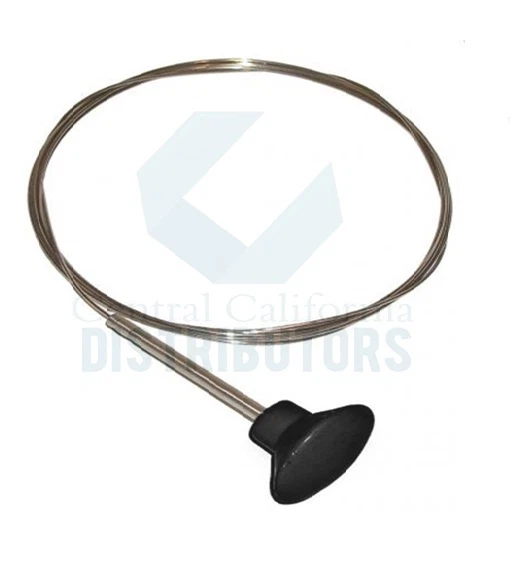 HOOD RELEASE CABLE W/ BLACK KNOB VOLKSWAGEN KARMANN GHIA 1956-1974 - Image 1 of 1