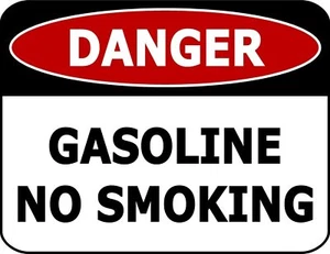 Blinking Red LED Danger Gasoline No Smoking 11.5" x 9" Laminated Dog Sign - Picture 1 of 6