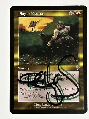 MTG Magic Plague Spores Signed Artist Proof x1 Invasion INV Randy Gallegos - Image 1 of 2