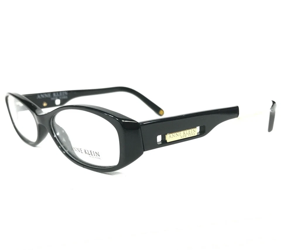 Anne Klein Eyeglasses Frames AKNY 8059 147 Black Round Oval Full Rim 52-14-135 - Image 1 of 4