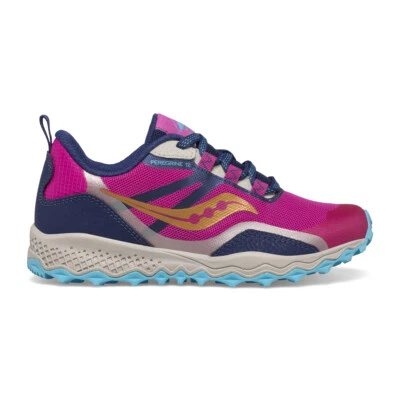 Saucony - Peregrine 12 Shield Navy/Turq/Pink (bambina) - Immagine 1 di 4