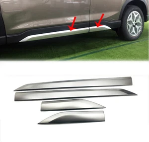Fits Subaru Forester 2019-24 Stainless Steel Body Side Door Moulding Cover Trim - Picture 1 of 10