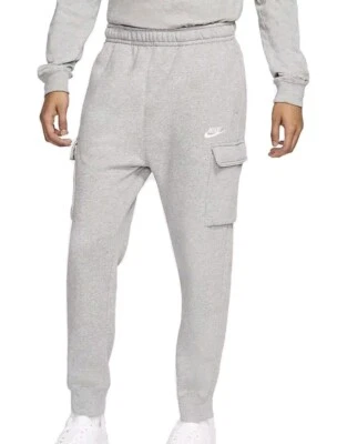 Pantalones cargo Nike para hombre ropa deportiva club polar gris oscuro/japezo CD3129-063, XL NUEVOS Foto 1 de 4