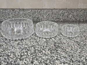 GORHAM Althea Collection Full Lead Crystal Bowl *Made in Germany 7in, 5in, 4in - Picture 1 of 7