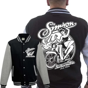 Simson Schwalbe Pinup Collegejacke GrKult S51 DDR 2Takt Minol VEB Ostkult Simson - Bild 1 von 15