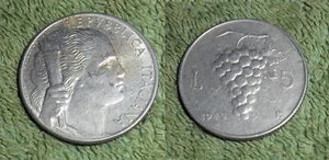 RFM 78529 World Coins Italy 1949 5 Lire good XF Condition KM89 - Picture 1 of 1