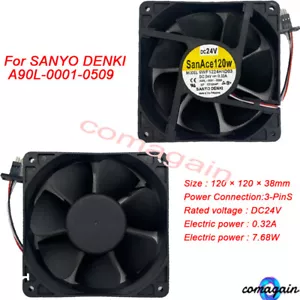 1x Cooling Fan For SanAce 120W 9WF1224H1D03 A90L-0001-0509 DC24V 0.32A 7.68W - Picture 1 of 3