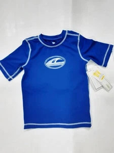 Koala Kids Baby Boy Swim T-Shirt Size 3T Blue/White Stretch Short Sleeve UPF 50 - Picture 1 of 3