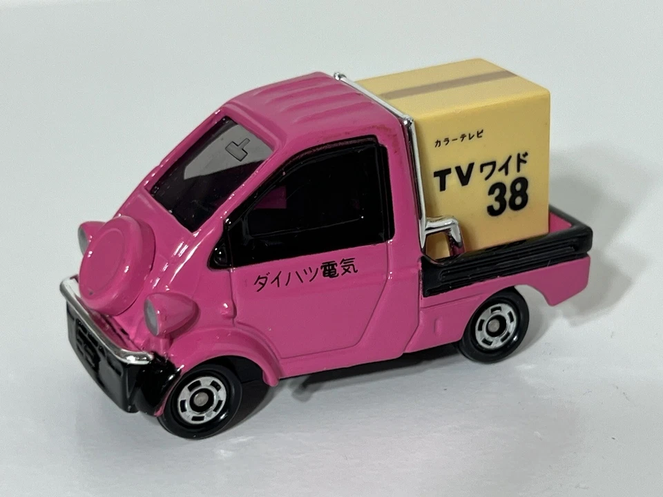 Tomica Tomy No. 62 Daihatsu Midget II 2 Mini Truck Pickup Kei Pink TV - Image 1 of 4