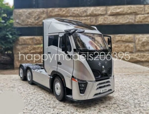 1/24 Sinotruk China Yellow River X7 600 Space cab Tractor Trailer Truck Silver - Picture 1 of 8