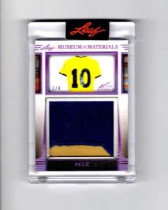 PELE 2023 LEAF MUSEUM OF MATERIALS JUMBO GAME USED JERSEY PATCH /4 - Picture 1 of 2