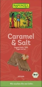 100g Tafel Vollmilch Schokolade Caramel Salt vegane Hafer Vollmilchschokolade - Bild 1 von 3