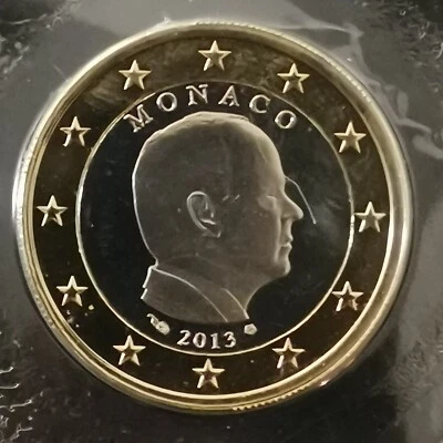 1 EURO 2013 ALBERT II 2ème carte 10000 Ex. MONACO / SCELLEE ISSUE DU COFFRET BU - Photo 1/2