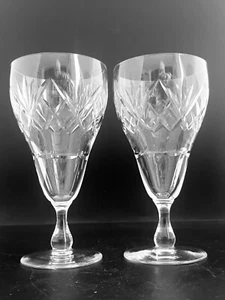 Tudor Crystal Wolsey Glass Water Goblets x5 - Picture 1 of 8