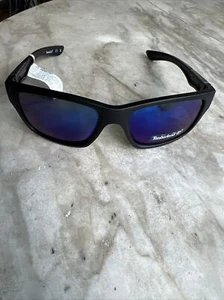 Timberland Square Sunglasses Matte Black Blue Mirror Lens TB7155 02X - Picture 1 of 12