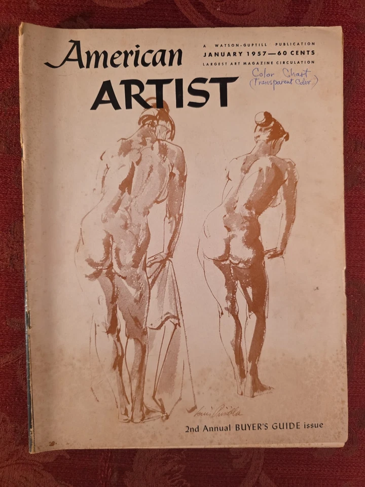 AMERICAN ARTIST January 1957 Feodor Rojankovsky Edwin Dickinson Jane Oliver Foto 1 de 1