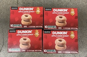 4 Dunkin Donuts Apple Cider Donut Flavored Keurig K-Cup Coffee Total 40 Bb/7/26 - Picture 1 of 1