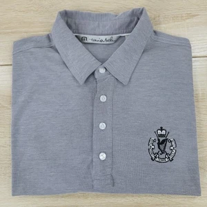 Men's L Travis Mathew Royal County Down Golf Club Top 100 Haze Golf Polo Shirt - Picture 1 of 7