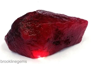 Large 1213.5 Ct Natural Dyed Red Ruby Rough EGL Certified Loose Gemstone "5NSP - Picture 1 of 9