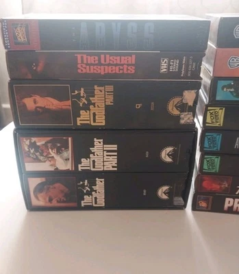 VHS Lot 27 Action Movies Godfather 1-3 The Usual Suspects Mad Max Alien 1-3 - Image 1 of 4