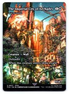 MTG The Imperial City of Archades - Wall of Omens (Showcase) U Creature — Wall N - Picture 1 of 2