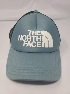 The North Face Hat TNF Logo Trucker Snapback Grey Black Foam Mesh Cap - Picture 1 of 3