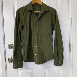 Frank And Eileen Womens Shirt Small Olive Color Barry Flannel Made in USA - Picture 1 of 5