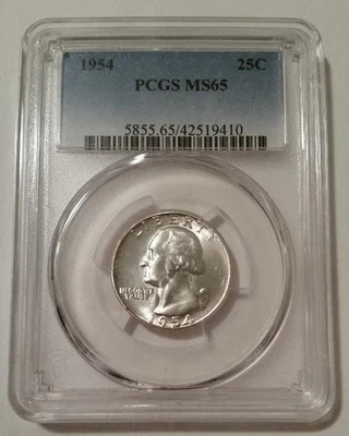 1954 Washington Quarter MS65 PCGS - Image 1 of 2