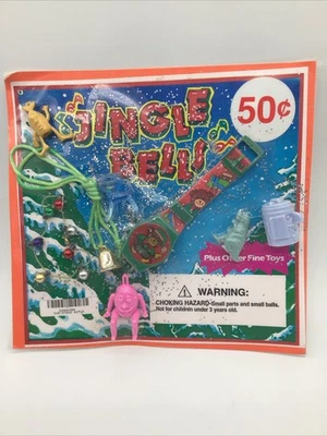 1990s Display Card Jingle Bells Christmas  Bear Digital Watch Funny Ugly - Image 1 of 3