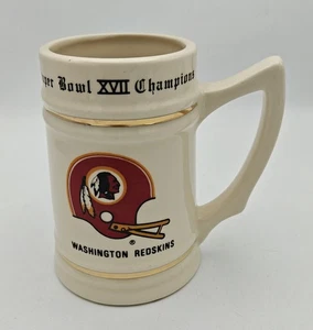 WASHINGTON REDSKINS - 1982 SUPER BOWL XVII CHAMPIONS, CERAMIC BEER Coffee MUG - Picture 1 of 7