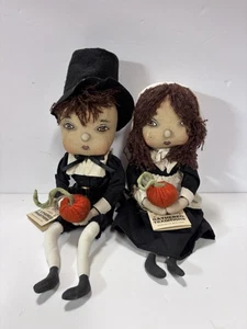 Joe Spencer Gathered Traditions Adam & Eve Pilgrims Thanksgiving Fall Decor - Picture 1 of 14