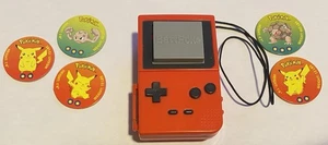 Vintage Tomy Pokemon BattPoke Red Poke Ball Blaster Toy With Pogs - Picture 1 of 2