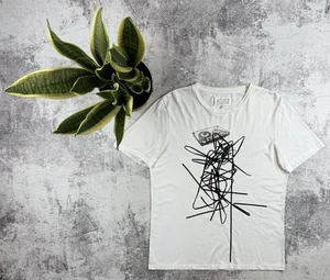 Maison Margiela AW16 Men’s Large White Designer Cotton Tape T Shirt Tee Jersey - Picture 1 of 19