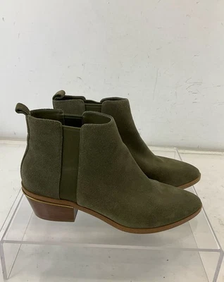 Michael Kors Olive Green Suede Pointed Toe Ankle Boots 8.5M - Image 1 of 4