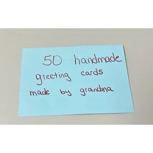 50 tarjetas/etiquetas hechas a mano surtidas para todas las ocasiones sin sobres lotes hechos a mano detalles - Imagen 1 de 19