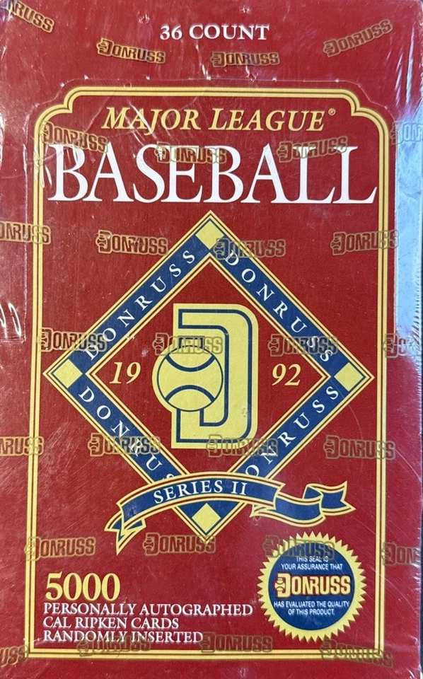 Donruss Serie 2 1992 béisbol caja de cera sellada de fábrica 36 paquetes Cal Ripken automático Foto 1 de 1