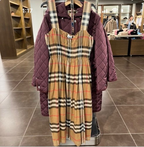 Abito donna Burberry Delilah marrone toupe a quadri 6 US (40) 8099412 nuovo con etichette $820