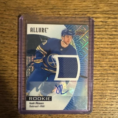 Isak Rosen 2023-24 Upper Deck Allure Rookie Blue Line Auto Jersey #/75 - Image 1 of 4