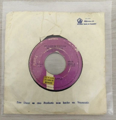 DEEP PURPLE soldier of fortune 1975 PURPLE VENEZUELA 7"  VG - Image 1 of 3