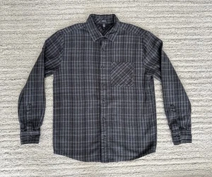 Men’s Volcom “True To This” Grey Plaid Button Up Shirt, Sz S - Picture 1 of 6